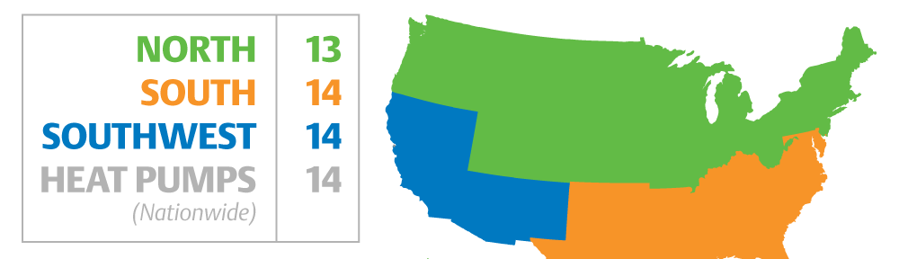 SEER Minimums Across the Country